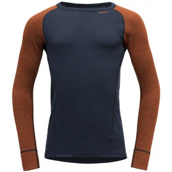 Devold Duo Active Merino 205 Shirt pánské funkční triko modrá/oranžová