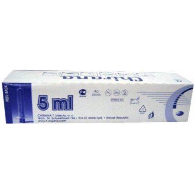 Chirana Luer Injekční stříkačka 5 ml jednorazová 100ks – Zboží Dáma