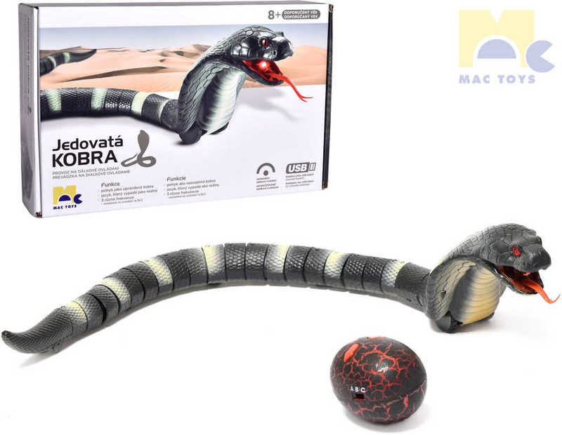 Mac Toys RC Had kobra 44 cm interaktivní na dálkové ovládání na baterie USB