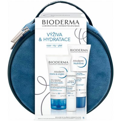 Bioderma Nutritive 40 ml + Atoderm na ruce a nehty 50 ml + Atoderm tyčinka na rty 4 g dárková sada – Zboží Mobilmania