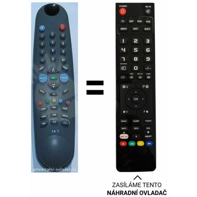 Dálkový ovladač Predátor TESLA Television RC14.1, 14.2, BEKO2-3line RFW-8540 – Hledejceny.cz