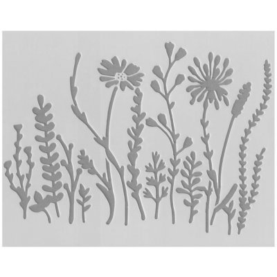 Creatissimo Plastová šablona 12x15cm květinová zahrada – Zbozi.Blesk.cz