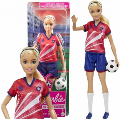 Barbie Fotbalová blond culík barevné # 9 U – Zboží Dáma
