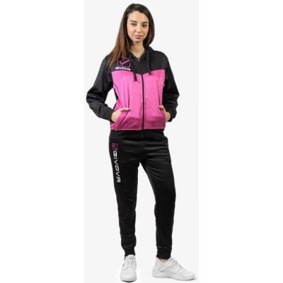 Tuta Visa Melange Com CappUCCIO Polarfleece souprava fluo růžová/černá – Sleviste.cz