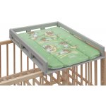 Přebalovací pult OGY Scarlett na postýlku - šedý - s přebalovací podložkou Galaxy - zelený – Zboží Dáma