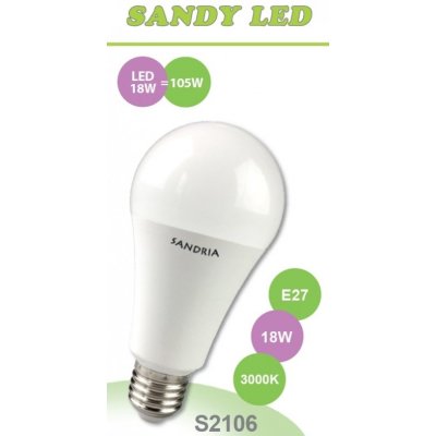 Sandy LED žárovka LED E27 S2106 18W teplá bílá – Hledejceny.cz