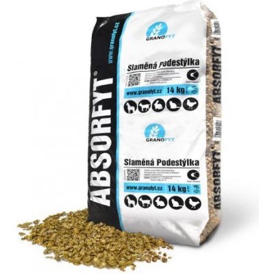 Granofyt Absorfyt jemná podestýlka z pšeničné slámy do 10 mm 14 l – Zboží Mobilmania