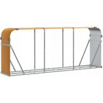 zahrada-XL Stojan na dřevo světle hnědý 234 x 45 x 100 cm pozinkovaná ocel – HobbyKompas.cz