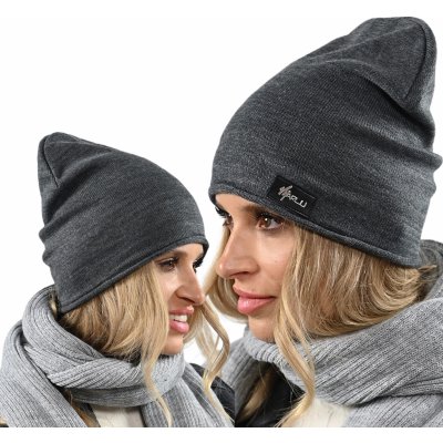 Fashionweek dámská čepice beanie šmoulinka Al-PN2 grafitová – Hledejceny.cz