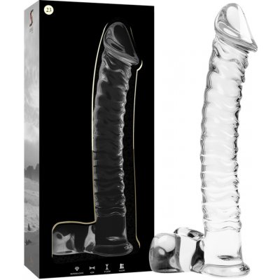 Ibiza Nebula Model 23 Dildo Borosilicate Glass 21.5 x 4 cm Clear