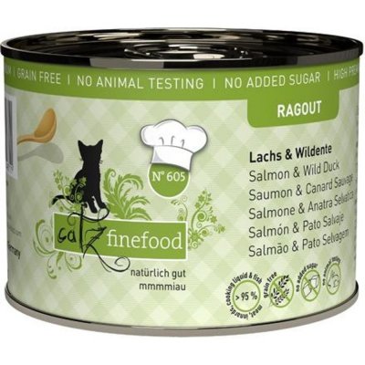 Catz finefood CF Ragout No.605 s lososem a divokou kachnou 190 g – Zbozi.Blesk.cz