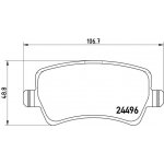 BREMBO Sada brzdových destiček, kotoučová brzda P 24 078 – Zboží Mobilmania