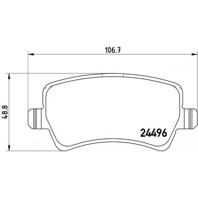 BREMBO Sada brzdových destiček, kotoučová brzda P 24 078 – Zboží Mobilmania