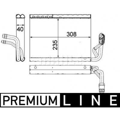 MAHLE Výparník klimatizace MAO AE 91 000P – Zboží Mobilmania