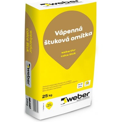 Weber Vápenná štuková omítka Weberdur calce štuk 25 kg – Hledejceny.cz