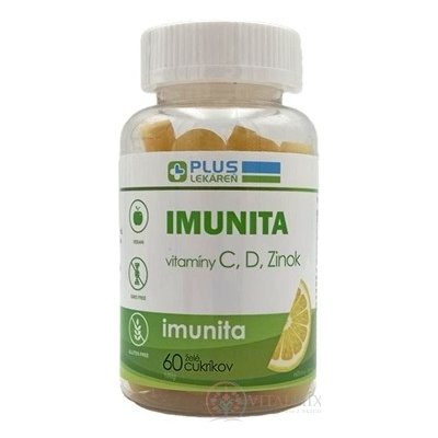 Plus Lékárna IMUNITA vitamíny C D Zinek želé bonbóny citrónová příchuť 60 ks – Hledejceny.cz