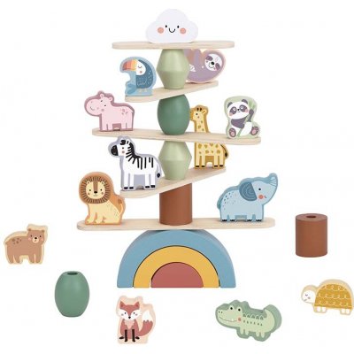 TookyToy balanční věž se zvířátky – Sleviste.cz