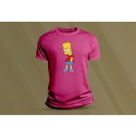 Sandratex dětské bavlněné tričko Bart Simpson. fuchsia