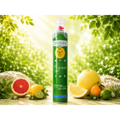 ATgreen Inhalační Kyslík O2 99,5 % - Citrus mix S maskou – Hledejceny.cz