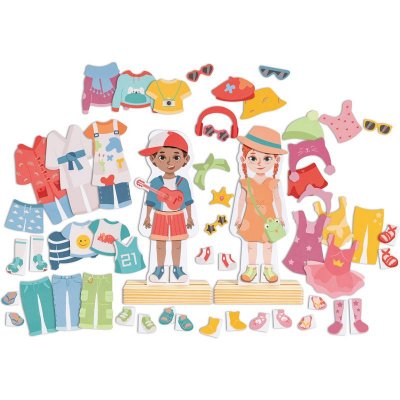 Hape oblékání magnetické Oblékni mě 68ks – Zboží Dáma