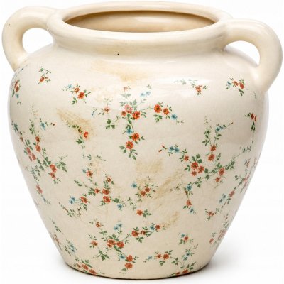 Keramická váza s KVĚTY 21 x 18,5 x 18 cm – Hledejceny.cz