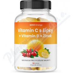 MOVit Vit.C 1200 mg s šípky+Vit.D+Zn PREMIUM 90 tablet