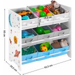 Songmics Regál na hračky 9 boxů, vesmír 62,5 x 29,5 x 60 cm – Zboží Mobilmania