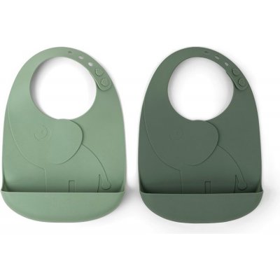 Done by Deer Peekaboo bib 2pack Elphee Green