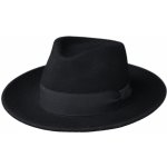 Fiebig since 1903 Cestovní klobouk vlněný s širší krempou černý s černou stuhou – Zboží Mobilmania