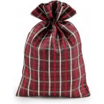 Prima-obchod Vánoční dárkový pytlík káro s lurexem 20x30 cm barva 3 červená – Hledejceny.cz