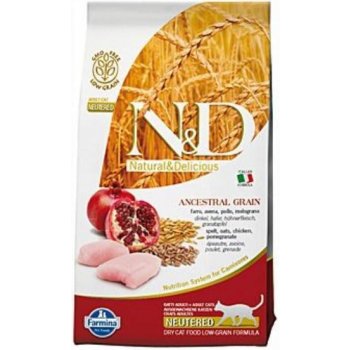 N&D Low Grain Cat Neutered Chicken & Pomegranate 1,5 kg