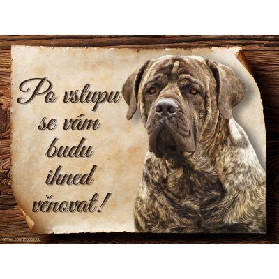 Sport hobby Cedulka Boerboel Po vstupu ... 20 x 15 cm – Zboží Mobilmania