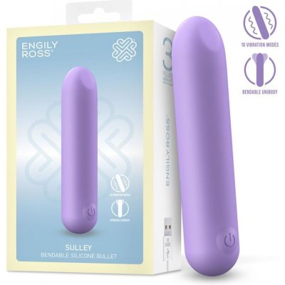 Engily Ross Sulley Vibrating Liquid Silicone Bendable Bullet Lila