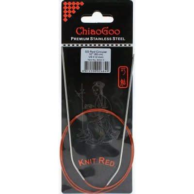 ChiaoGoo Knit Red ergonomické fixní kruhové jehlice 80 Cm 2mm – Hledejceny.cz