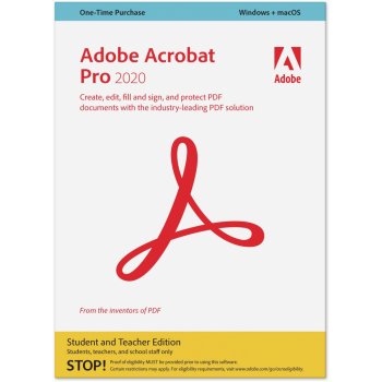 Kancelářský software Adobe Acrobat Pro Student&Teacher, Win/Mac, EN BOX 65311366