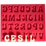 Cesil Silikonová forma Velká abeceda zakulacená 1,8cm – Zboží Mobilmania