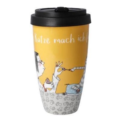 Goebel Mug To Go Barbara Freundlieb For My Cat hrnek na pití hrnek na kávu jemná kostní Čína barevný 500 ml – Zboží Mobilmania