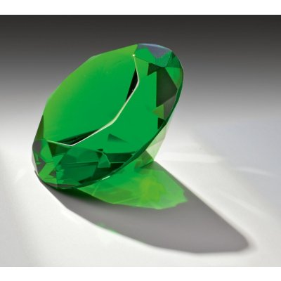 ETROFEJE sklo diamant 65140 green + krabička sklo diamant 65140 těžítko green d 8cm – Zbozi.Blesk.cz