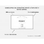 DomaLEP SAMOLEPKA, BÍLÁ - ČERNÉ písmo, velikost: š. 8,5 cm x v. 5,5 cm – Zboží Mobilmania