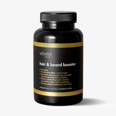 Venira hair & beard booster pro muže, 80 kapslí – Hledejceny.cz