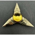 Fidget spinner 3hlavá hvězdice zlatá – Zboží Mobilmania
