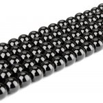 Skleněné korálky - černé - ∅ 8 mm - 10 ks – Zboží Mobilmania