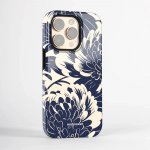 Mobiwear Elite Pro Samsung Galaxy S25 Edge EA40E Modré a béžové květy – Hledejceny.cz