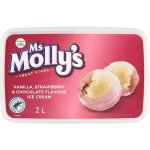 Ms Molly's Mražený krém vanilkový, s jahodovou příchutí a s čokoládovou příchutí 2l – Hledejceny.cz