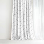 Goldea bavlněný závěs - šedý cikcak na bílém 220x150 cm – Hledejceny.cz