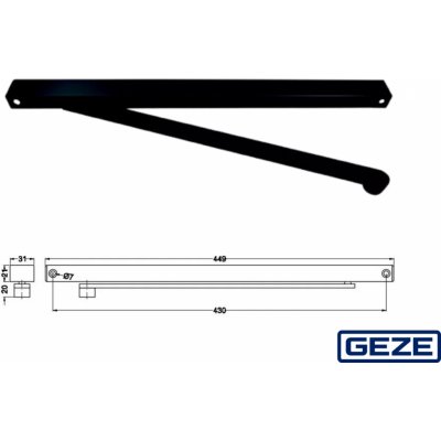 Geze RAL 9005 119580 černá – Zboží Mobilmania