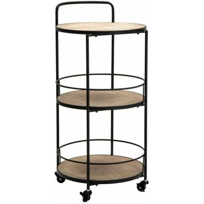 Mauro Ferretti Arex servírovací stolek přírodní/černá – Sleviste.cz