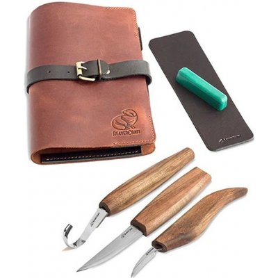 BeaverCraft řezbářská sada Wood Carving Tool Set for Spoon Carving Walnut Handle – Zboží Mobilmania