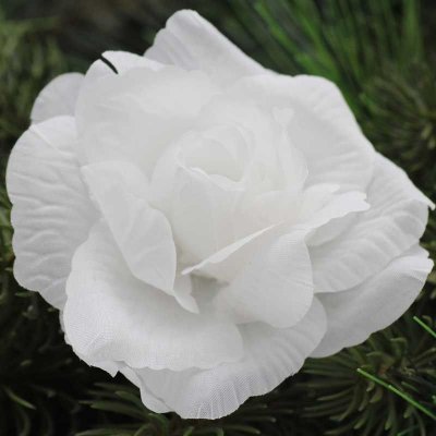 Látková vazbová růže - bílá - VL0587 – Zboží Dáma