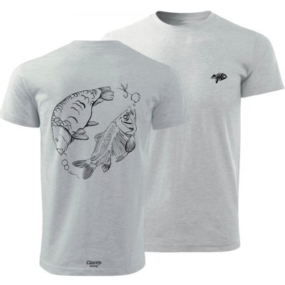Giants Fishing tričko pánské Kapr s kostrou šedé – Hledejceny.cz